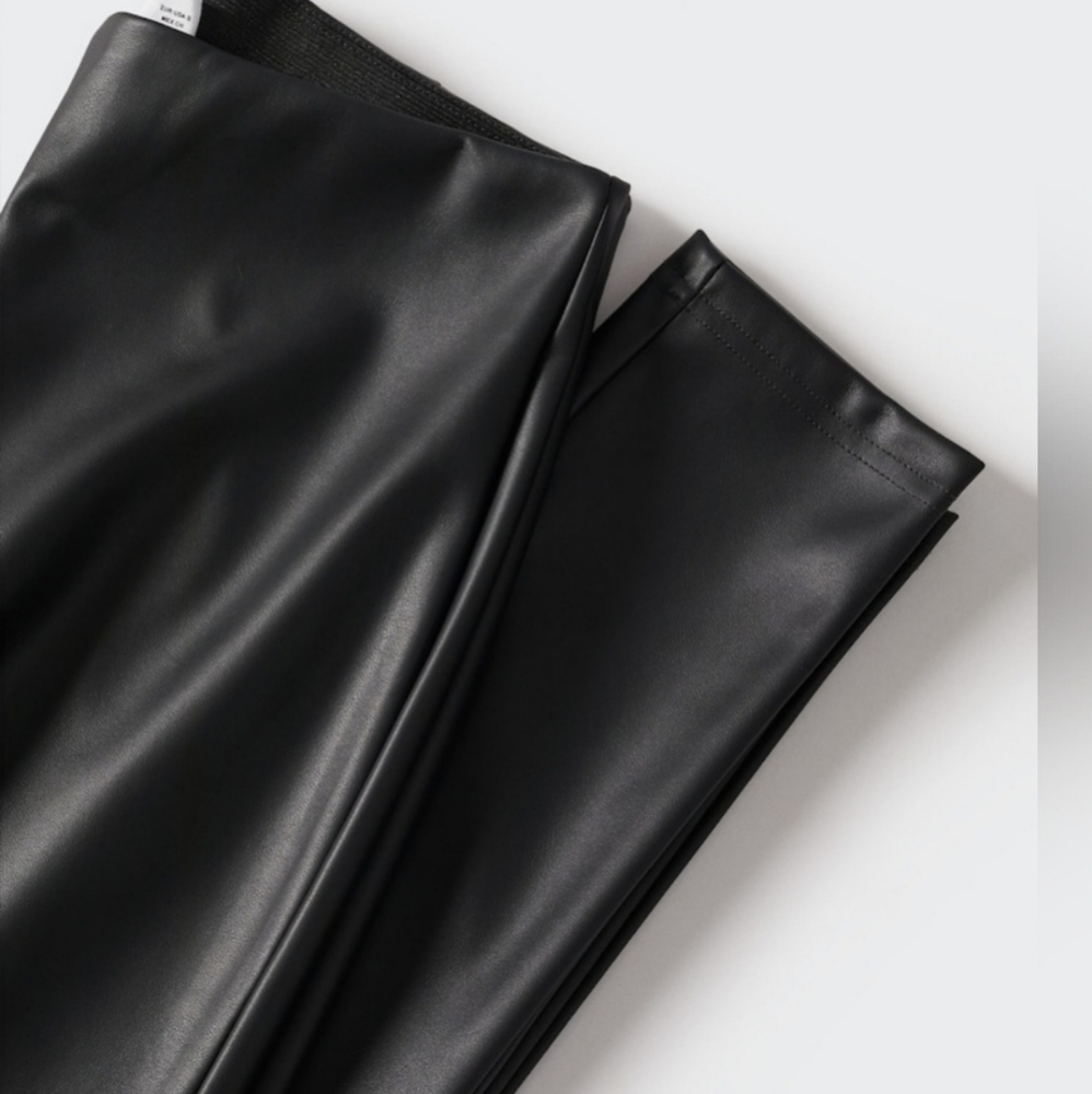 MANGO Faux leather leggins - Picture 2 of 4